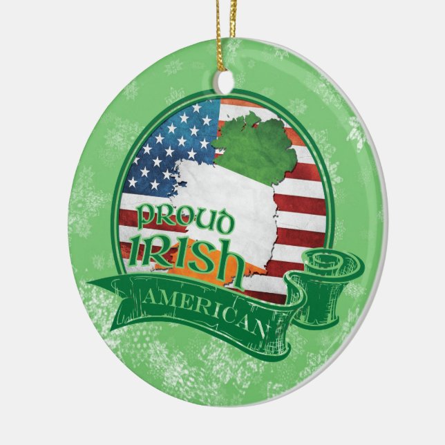 Proud Irish American Christmas Decoration Ornament (Links)