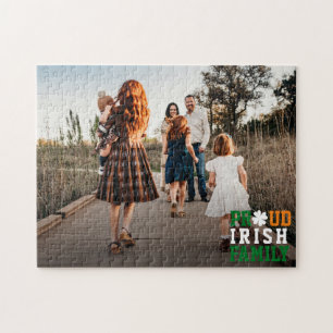 Proud Irish Family Kleeblatt Lucky Clover Foto  Puzzle