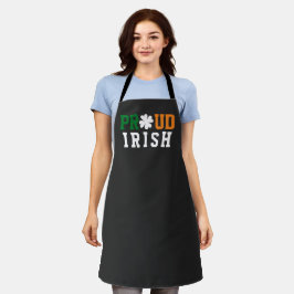 Proud Irish Kleeblatt Lucky Clover Quote St Paddy  Schürze