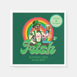 Proud & Irish St Patrick Custom LGBTQ+ Serviette