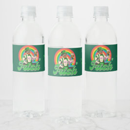 Proud & Irish St Patrick Custom LGBTQ+ Wasserflaschenetikett