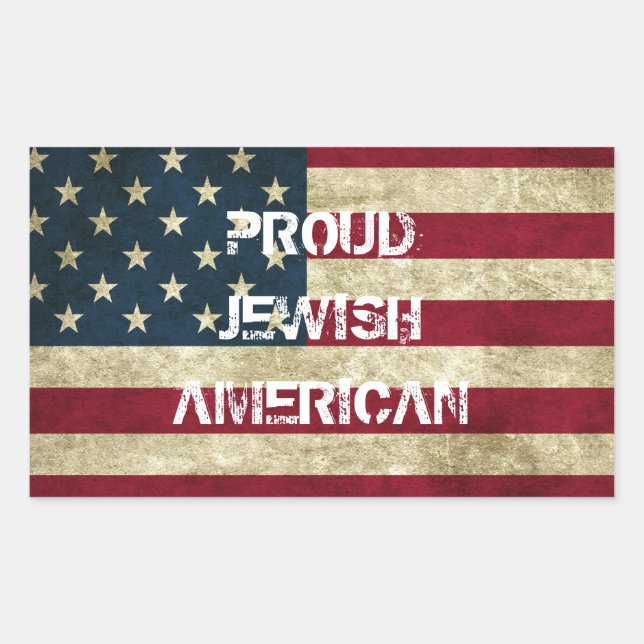 Proud Jewish American Sticker (Vorderseite)