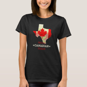 Proud Kanadier Texan Texas und Kanada Karte und Fl T-Shirt