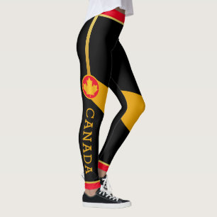 Proud kanadischer Patriot mit Gold-Ahornleaf Leggings