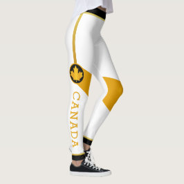 Proud kanadischer Patriot mit Gold-Ahornleaf Leggings