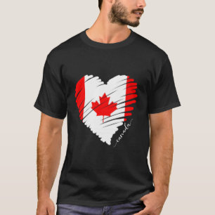 Proud kanadisches T-Shirt White Maple Leaf Red Can