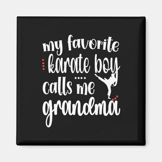 Proud Karate Grandma Karate Grandmutter Magnet (Vorne)