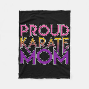 Proud Karate Mama Martial Arts Gift Fleecedecke