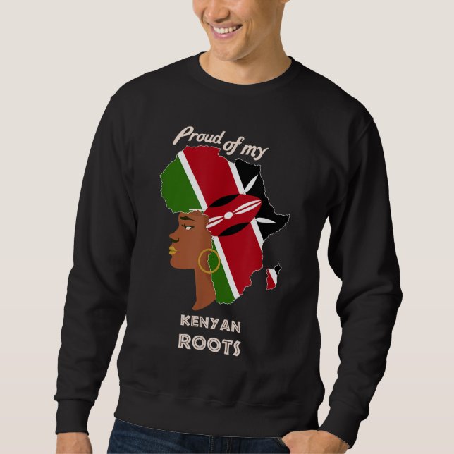 Proud Kenyan Roots Black History Month Women's Sweatshirt (Vorderseite)