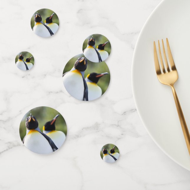 Proud King Pinguins Foto Konfetti (Gruppe)