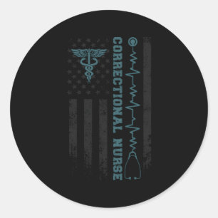 Proud-Korrekturen bei Krankenschwestern und Kranke Runder Aufkleber