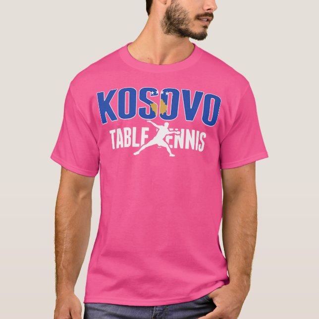 Proud Kosovo Table Tennis Lovers Jersey - Kosovo T-Shirt (Vorderseite)