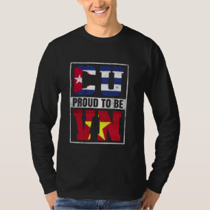 Proud kubanischen vietnamesischen Mix Kuba und Vie T-Shirt