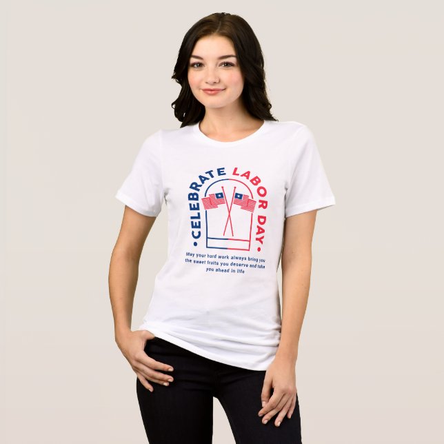 "Proud Laborer - Hard Work & Dedication T - Shirt" Tri-Blend Shirt (Vorderseite voll)