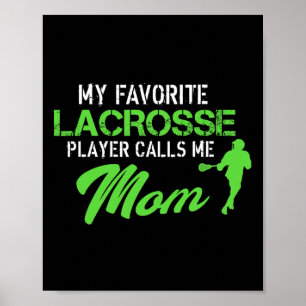 Proud Lacrosse Mama Goalie Favorite Player Grafik Poster