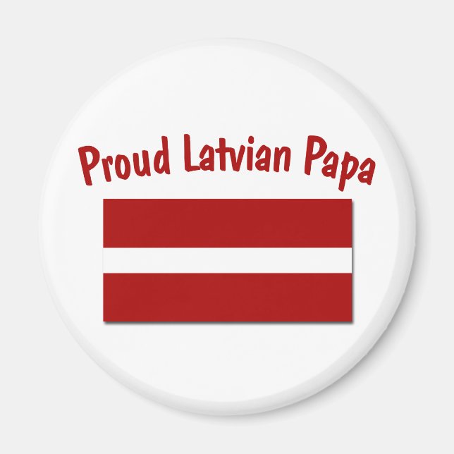 Proud Lettisch Papa Magnet (Vorne)