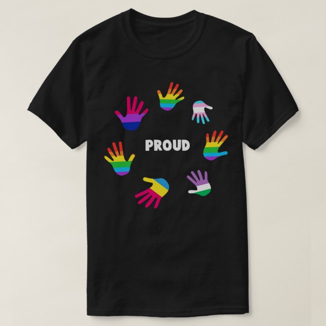 Proud LGBT Gay Pride T-Shirt LGBTQ Support Geschen (Design vorne)