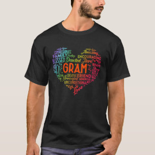Proud LGBT Gram Rainbow Heart Grandma T-Shirt