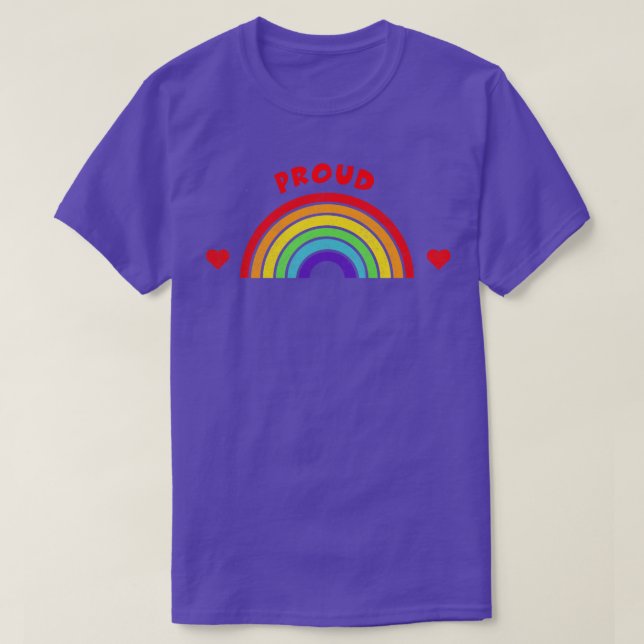 Proud LGBT Pride Month T-Shirt LGBTQ Unterstützer  (Design vorne)