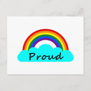 Proud - LGBT Rainbow Postkarte