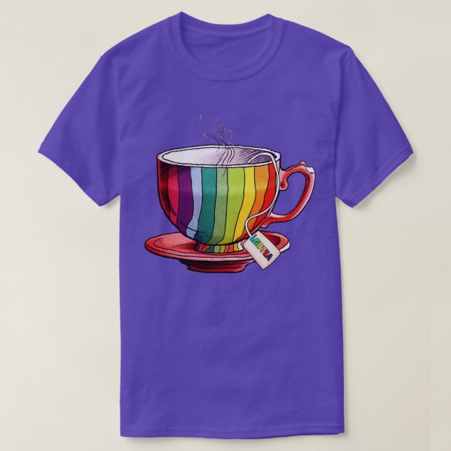Proud LGBTQ Gay Pride trinker Regenbogen farbig T-Shirt (Design vorne)
