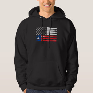 Proud Liberian American Flag Liberia Heritage USA Hoodie