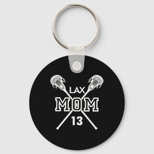 Proud Liebe Lacrosse Mama #13 Lax Player Nummer 13 Schlüsselanhänger