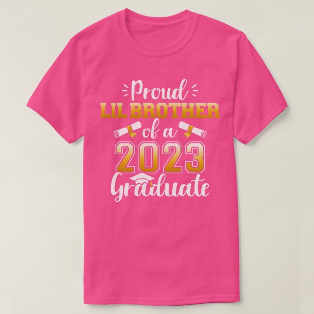 Proud lil Bruder der Klasse von 2023 Absolvent für T-Shirt (Design vorne)