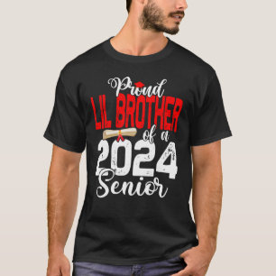 Proud Lil Bruder einer Klasse von 2024 Senior Grad T-Shirt