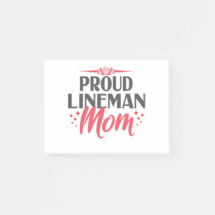 Proud Lineman Mama für Power Pole Electricians Gif Post-it Klebezettel