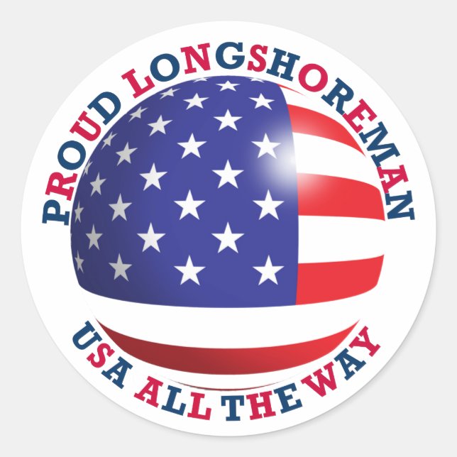 Proud Longshoreman Round Sticker (Vorderseite)