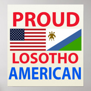 Proud Losotho American Poster