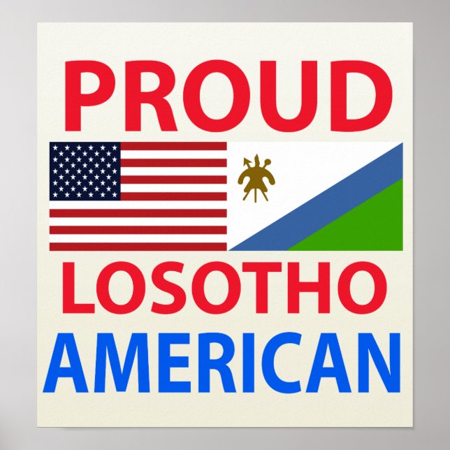 Proud Losotho American Poster (Vorne)