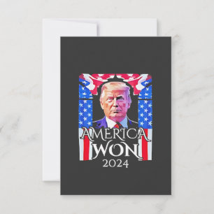 Proud Maga American Trump gewinnt Tag der Amtseinf Dankeskarte