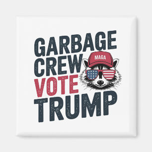 Proud MAGA Garbage Crew wählen Trump Wahl Raccoo Magnet