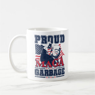 Proud MAGA Garbage wählen Trump 2024 Trump Unterst Kaffeetasse