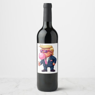 Proud Maga Trump Pixel Präsident Inaguration Day Weinetikett