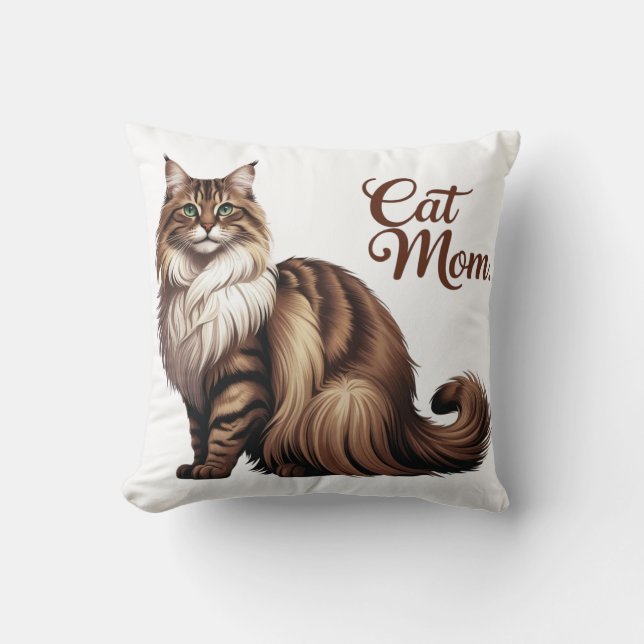 Proud Maine Coon Cat Mama Pillow I Kissen (Vorderseite)