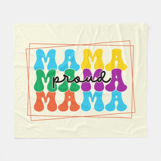 Proud Mama Autism Awareness Fleece Blanket (Vorderseite (Horizontal))
