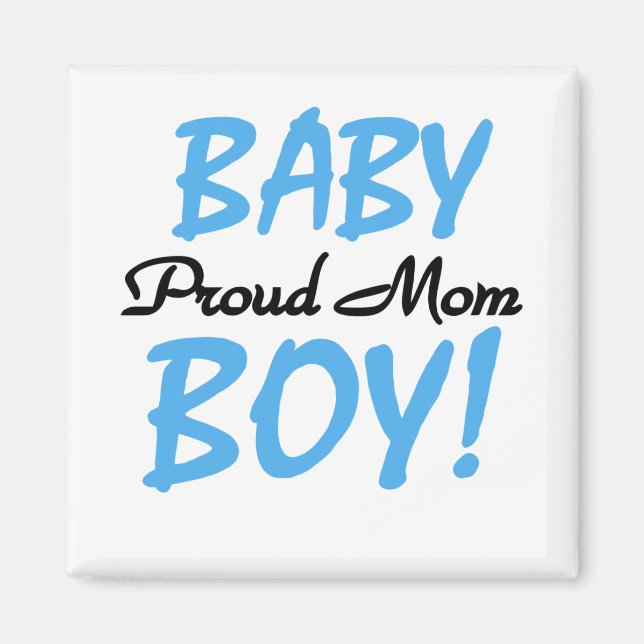 Proud Mama Baby Boy Tshirts und Geschenke Magnet (Vorne)