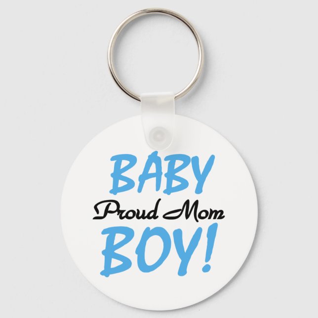 Proud Mama Baby Boy Tshirts und Geschenke Schlüsselanhänger (Vorderseite)