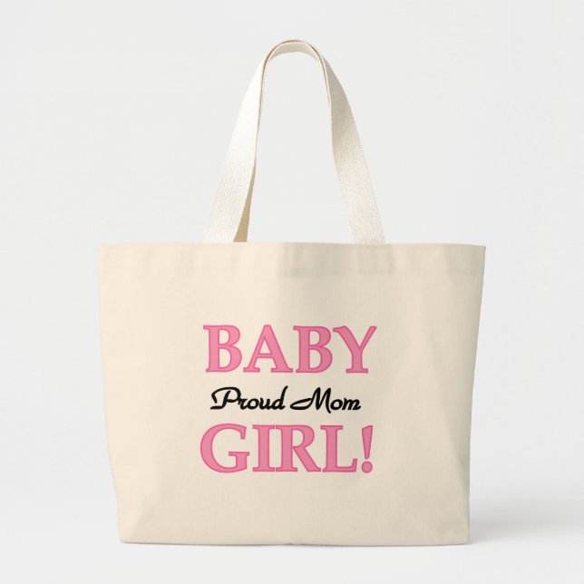 Proud Mama Baby Girl Tshirts und Geschenke Jumbo Stoffbeutel (Vorne)