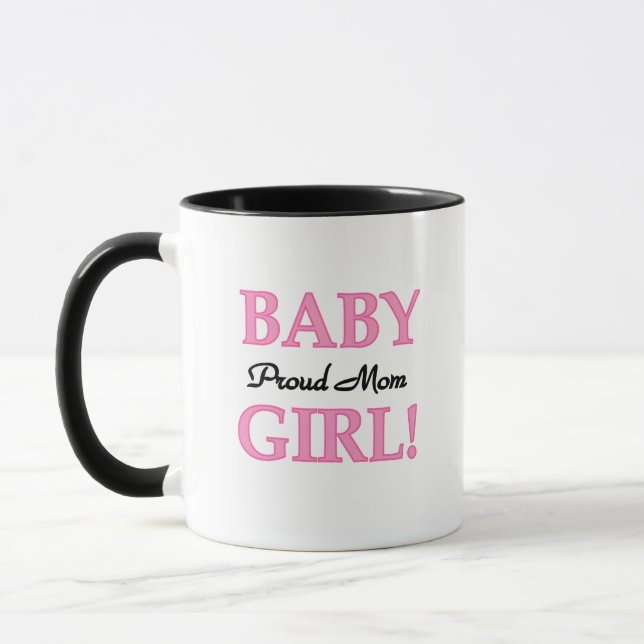 Proud Mama Baby Girl Tshirts und Geschenke Tasse (Links)