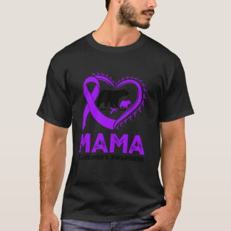 Proud Mama Bear Alzheimer's Awareness Lila Ribbo T-Shirt