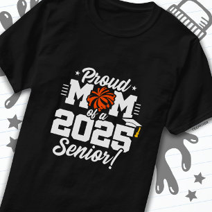 Proud Mama Cheerleader Class of 2025 Cheer Senior T-Shirt