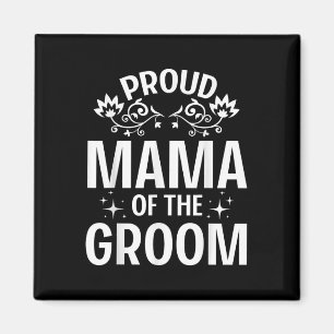 Proud Mama der Groom Bride Ehemann Ehefrau Marry W Magnet