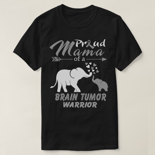 Proud Mama eines Hirntumorkriegers T-Shirt (Design vorne)