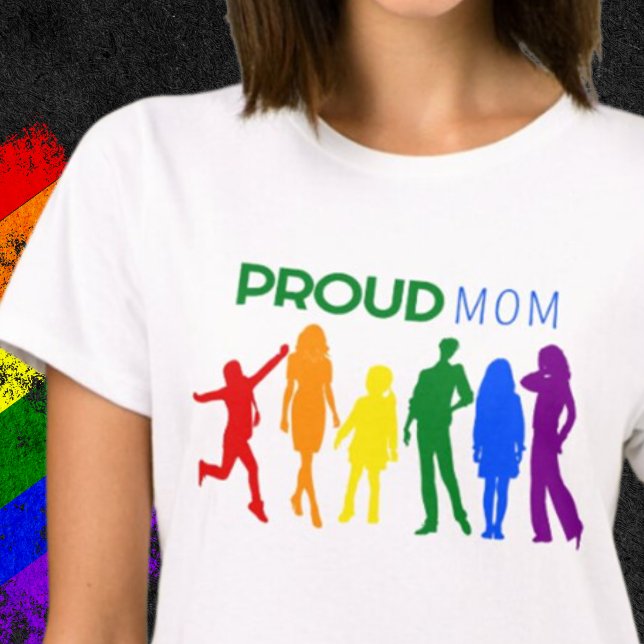 Proud MAMA Gay Pride Silhouette T-Shirt (Von Creator hochgeladen)