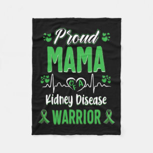 Proud Mama Kidney Disease Warrior Awareness Ribbon Fleecedecke