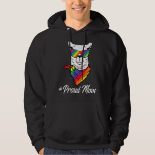Proud Mama Momma Llama Alpaca Pride Lgbt Rainbow T Hoodie